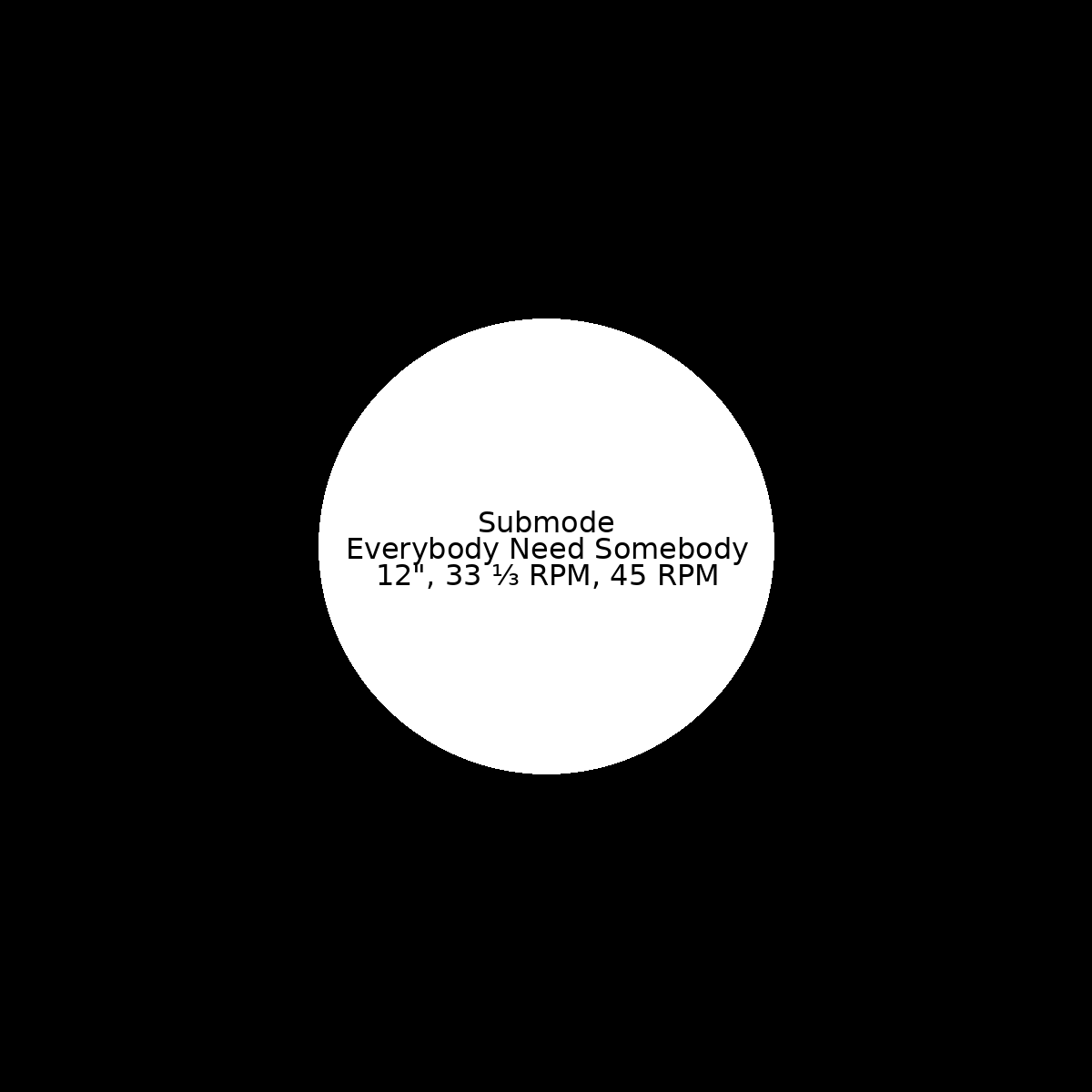 Everybody Need Somebody