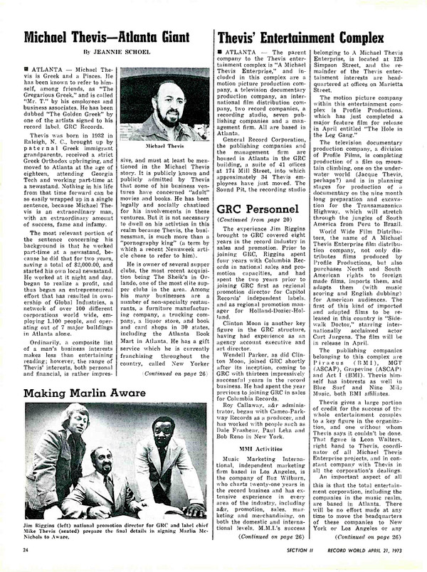 A Michael Thevis Enterprise