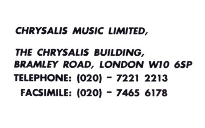 Chrysalis Music Ltd.