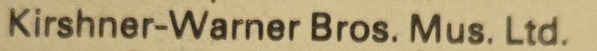 Kirshner Warner Bros. Music Ltd.