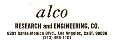 Alco Research And Engineering, Co.