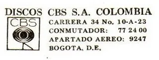 Discos CBS, S.A., Colombia