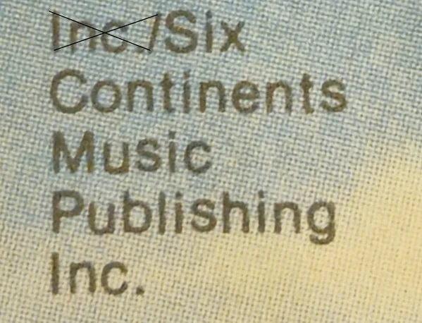 Six Continents Music Publishing, Inc.