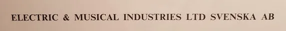 Electric & Musical Industries Ltd. Svenska AB
