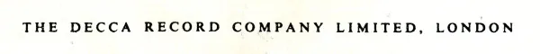 The Decca Record Company Limited