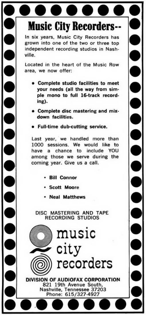 Music City Recorders, Nashville