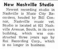 Music City Recorders, Nashville