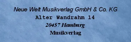 Neue Welt Musikverlag GmbH & Co. KG