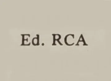 Ed. RCA