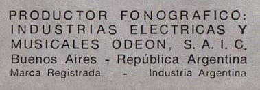 Industrias Electricas Y Musicales Odeon S.A.I.C.