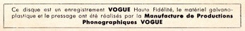 Manufacture De Productions Phonographiques Vogue