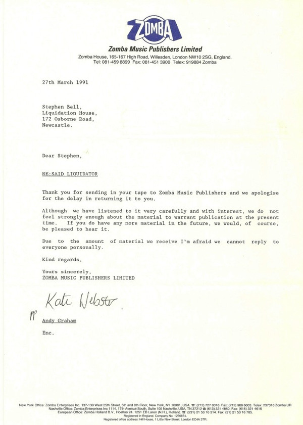 Zomba Music Publishers Ltd.