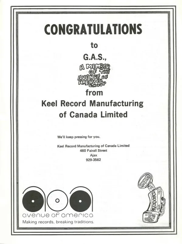 Keel Record Mfg. Of Canada Limited