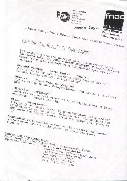 Fnac Music Dance Division