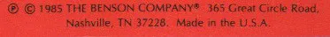 The Benson Company