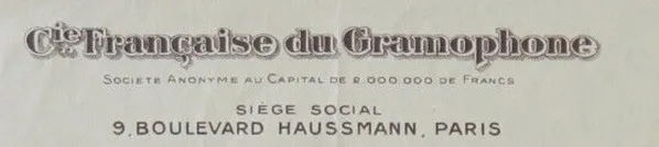 Cie Française Du Gramophone