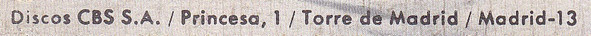 Discos CBS, S.A., Madrid