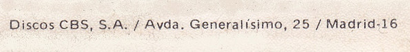 Discos CBS, S.A., Madrid