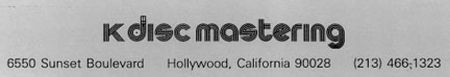 K Disc Mastering