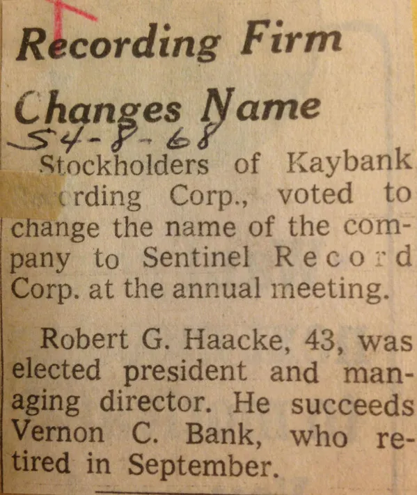 Sentinel Record Corporation