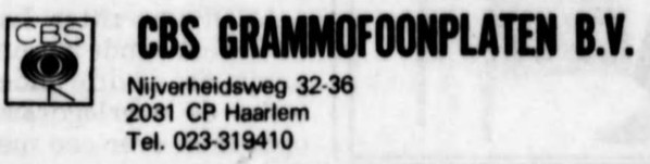 CBS Grammofoonplaten B.V.