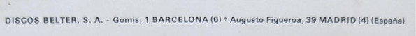 Discos Belter, S.A.