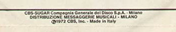 CBS Sugar Compagnia Generale Del Disco S.p.A.