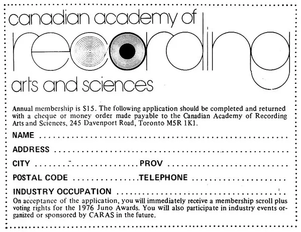 Canadian Academy Of Recording Arts And Sciences