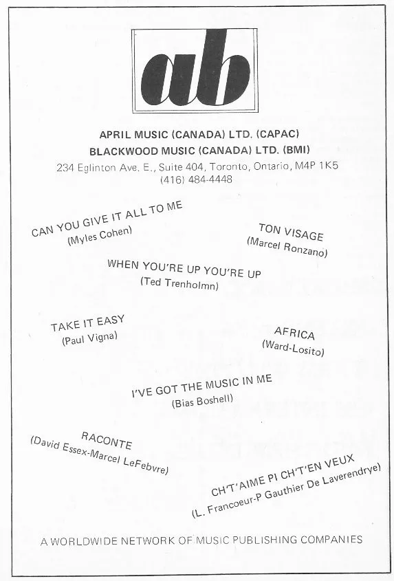 April Music (Canada) Ltd.
