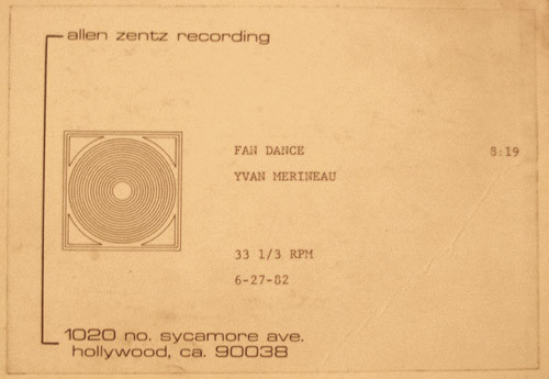 Allen Zentz Recording