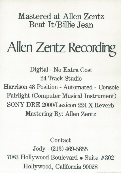 Allen Zentz Recording