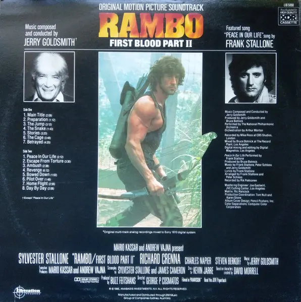 Jerry Goldsmith - Rambo: First Blood Part II (Original Motion Picture Soundtrack), Classical, Pop, Stage & Screen, Contempora
