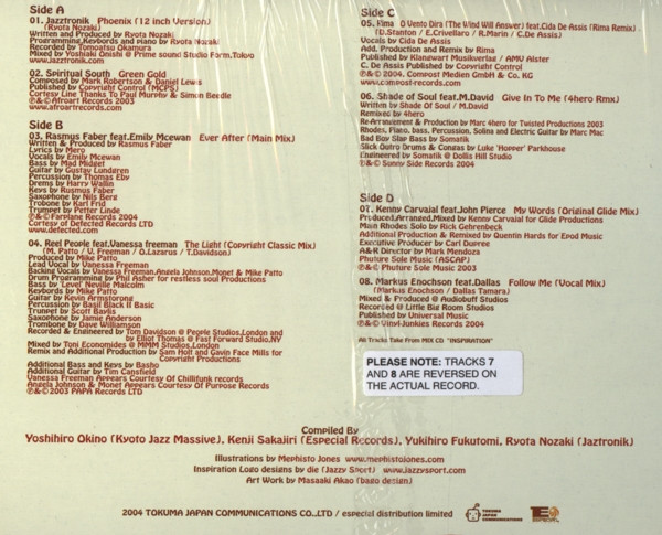 Various - Inspiration, Electronic, Broken Beat, Garage House, House, 2004 - Especial Distribution, Japan, Vinyl 2x 12", 33 ⅓ 