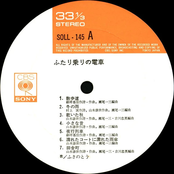 Album cover for ふたり乗りの電車 by ふきのとう