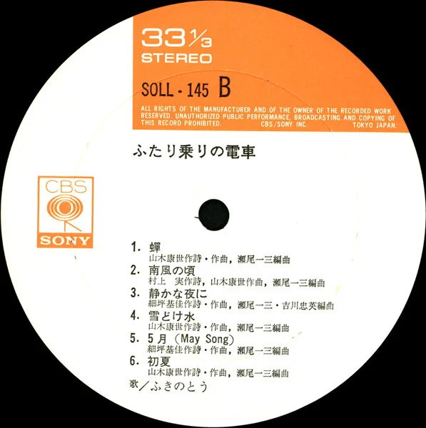 Album cover for ふたり乗りの電車 by ふきのとう