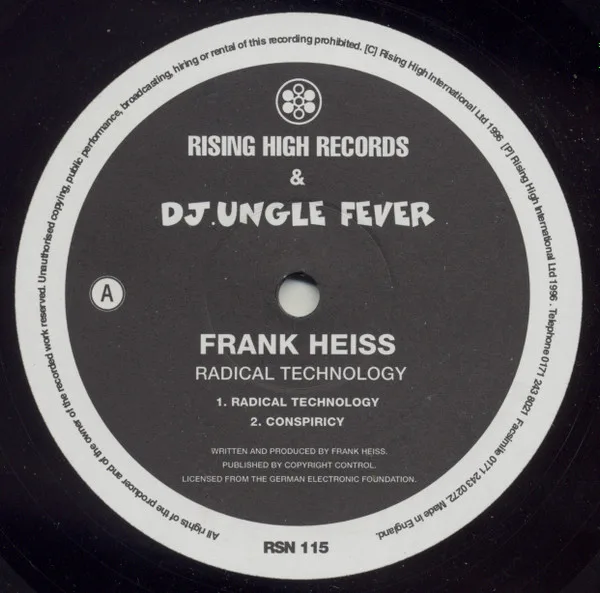 Album cover for Radical Technology by Frank Heiss