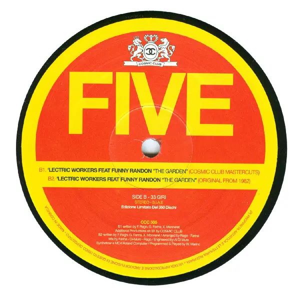 Brand Image / 'Lectric Workers Feat Funny Randon - Five, Electronic, Italo-Disco, 2008 - Cosmic Club, France, Vinyl 1x 12", L