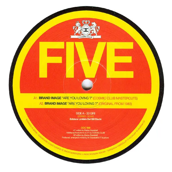 Brand Image / 'Lectric Workers Feat Funny Randon - Five, Electronic, Italo-Disco, 2008 - Cosmic Club, France, Vinyl 1x 12", L