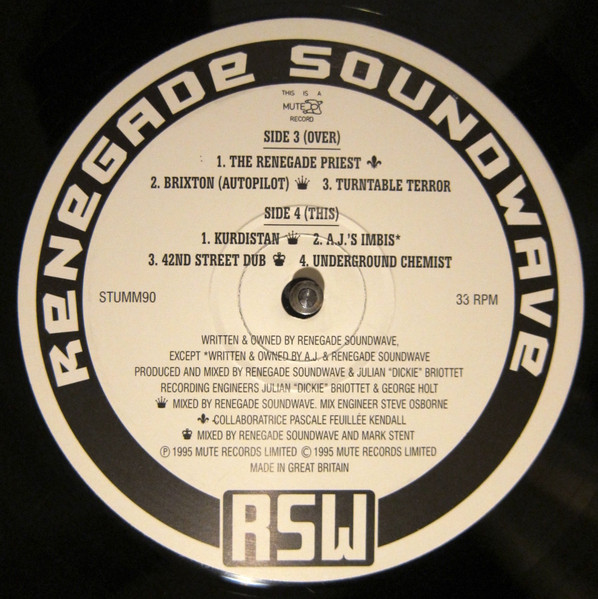 Renegade Soundwave - The Next Chapter Of Dub, Electronic, Breakbeat, Downtempo, Dub, 1995 - Mute, UK, Vinyl 2x LP, Album