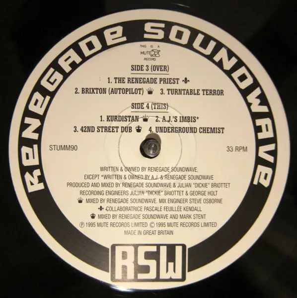 Renegade Soundwave - The Next Chapter Of Dub, Electronic, Breakbeat, Downtempo, Dub, 1995 - Mute, UK, Vinyl 2x LP, Album