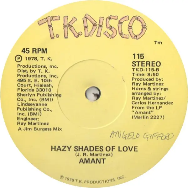 Amant - If There's Love / Hazy Shades Of Love - 1978 - Disco - T.K. Disco - Vinyl 1x 12", 45 RPM