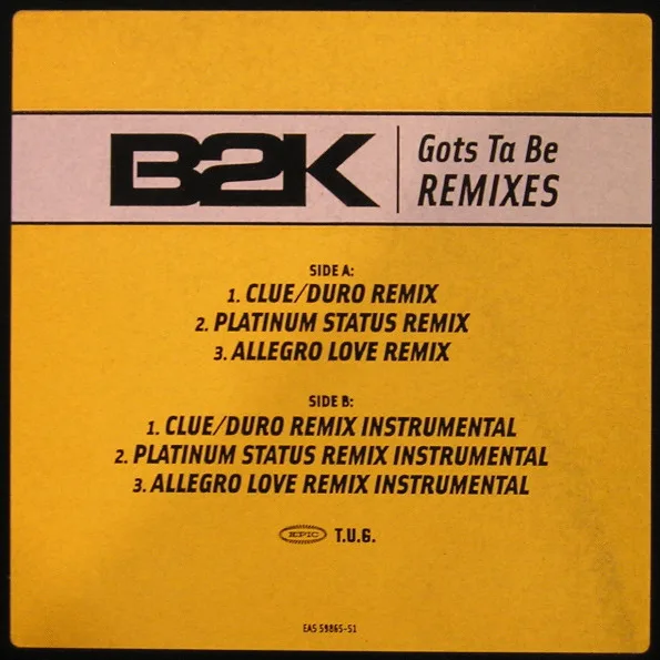 Album cover for Gots Ta Be (Remixes) by B2K