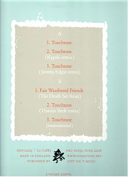 Album cover for Touchtone & FWF Remixes by Daedelus