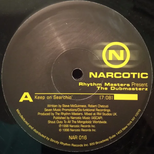 Album cover for Keep On Searchin' / Clap Your Hands by Rhythm Masters Present Dub Masters, The