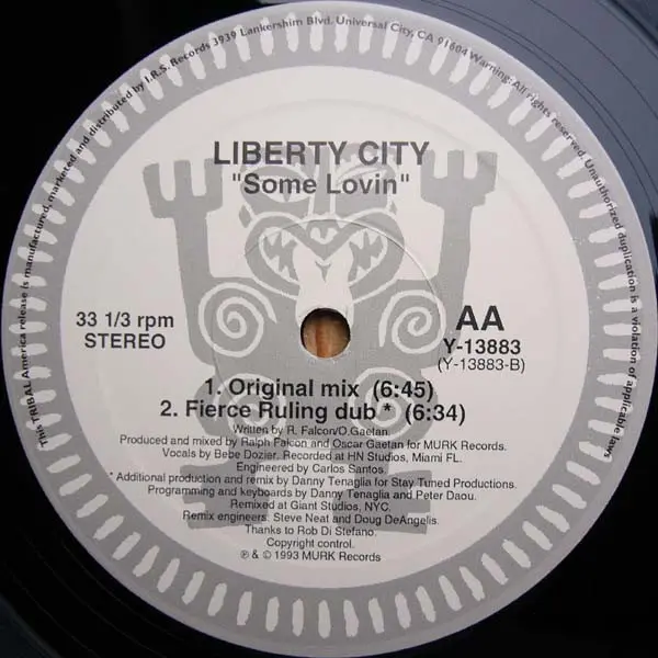 Liberty City - Some Lovin', Electronic, Deep House, House, 1993 - TRIBAL America, US, Vinyl 1x 12", 33 ⅓ RPM