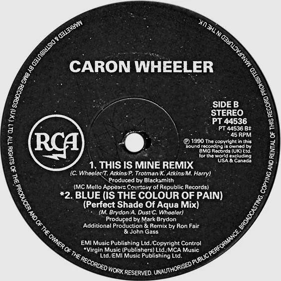 Album cover for Blue (Is The Colour Of Pain) by Caron Wheeler
