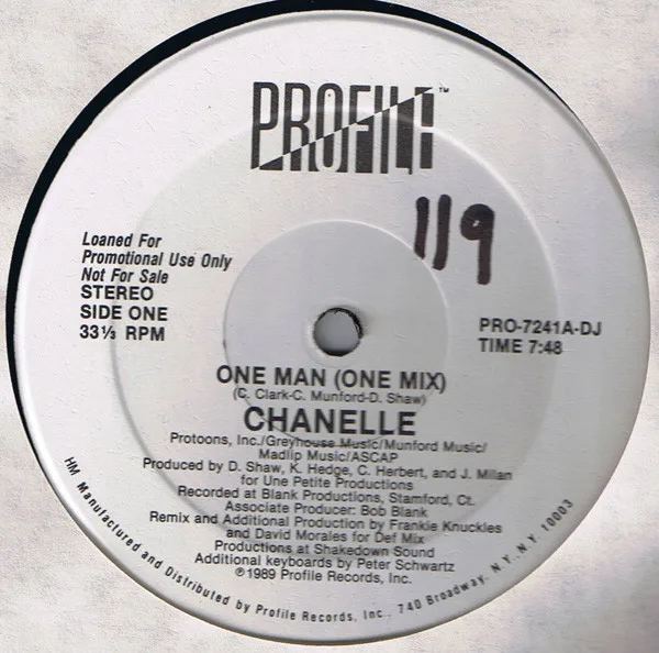 Album cover for One Man by Chanelle