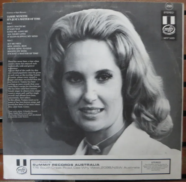 Album cover for It's Just A Matter Of Time by Tammy Wynette