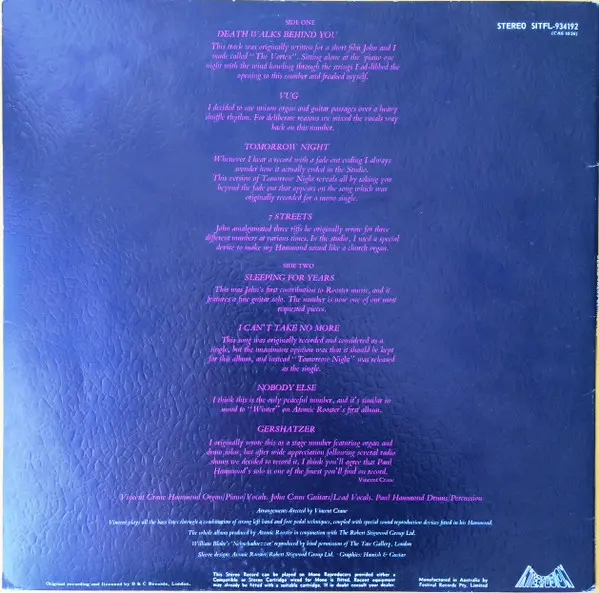 Album cover for Death Walks Behind You by Atomic Rooster