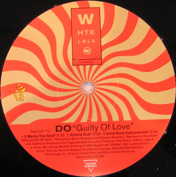 Digital Orgasm - Guilty Of Love - 1993 - Hardcore, Techno - Antler-Subway, Def American Recordings, WHTE LBLS - Vinyl 1x 12",